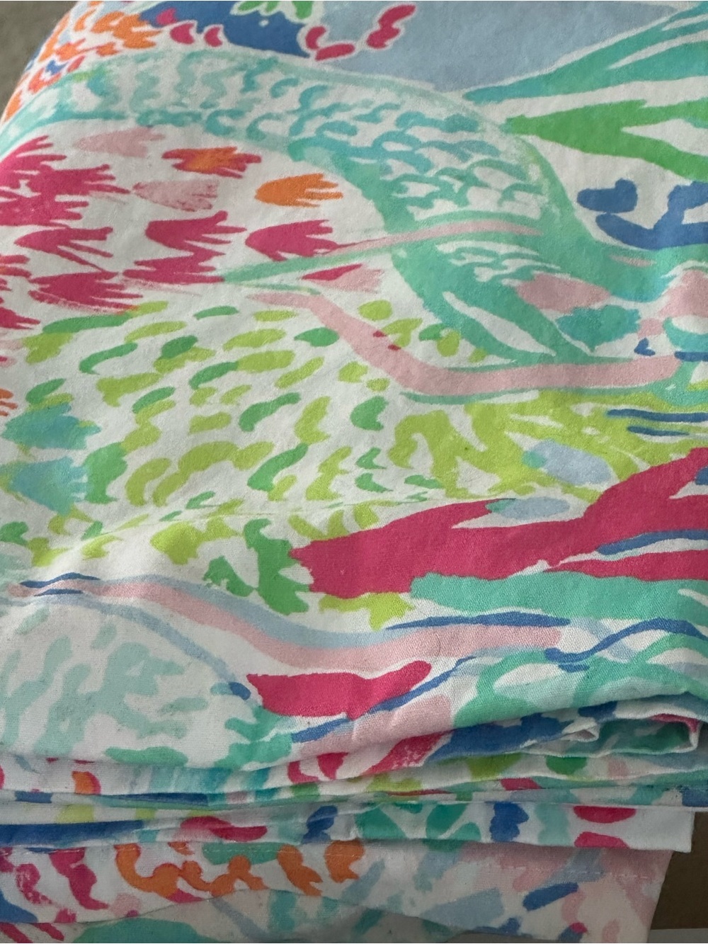 Lilly Pulitzer Colorful Tropical Shower Curtain Mermaid Cove Print for PB Kids